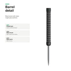 Bull's Steve Lennon 90% Tungsten darts black barrel detail