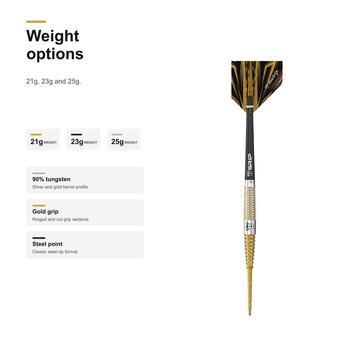 Bull's Stinger 90% Tungsten 21g 23g and 25g darts
