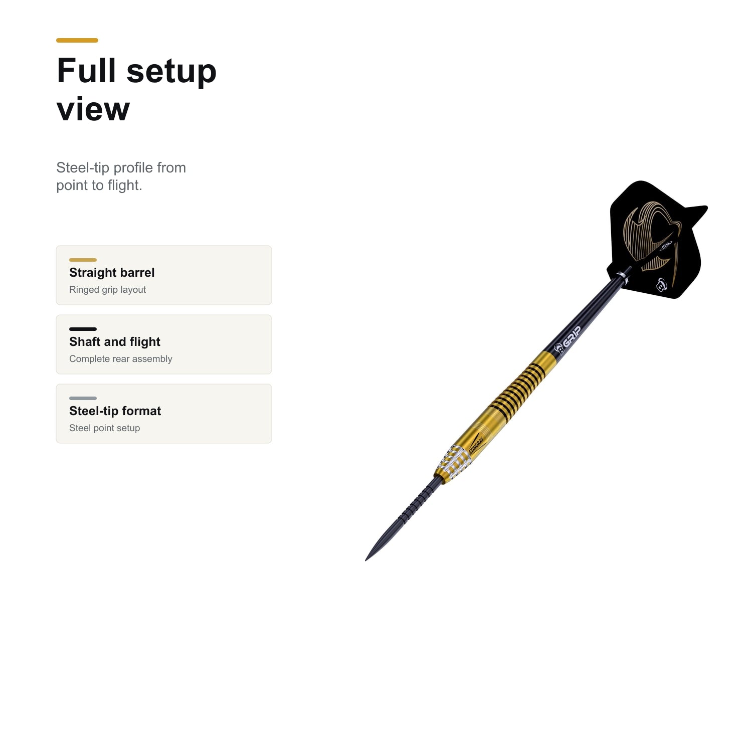 BULL'S Stingray ST3 90% full setup view