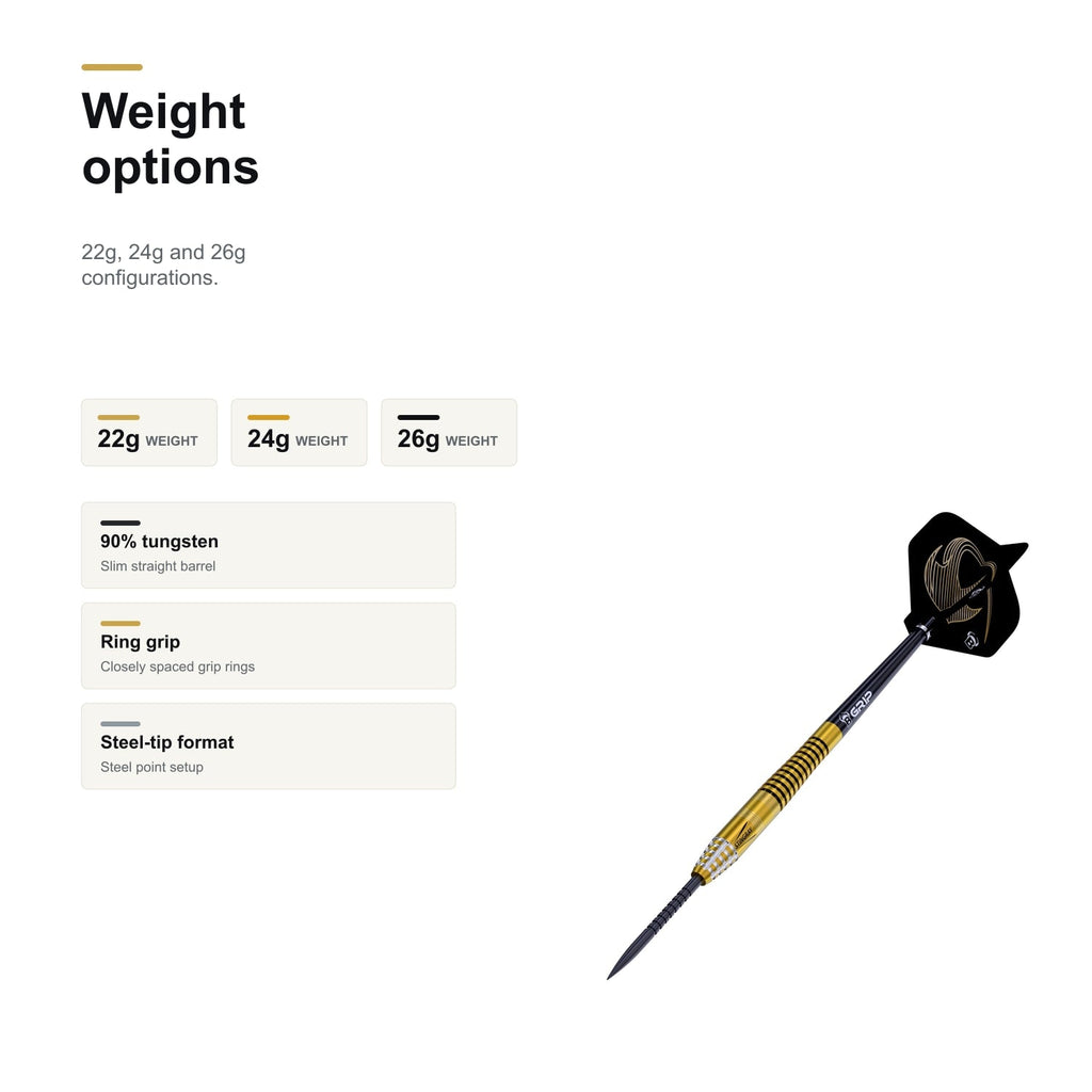 BULL'S Stingray ST3 90% 22g 24g and 26g weight options