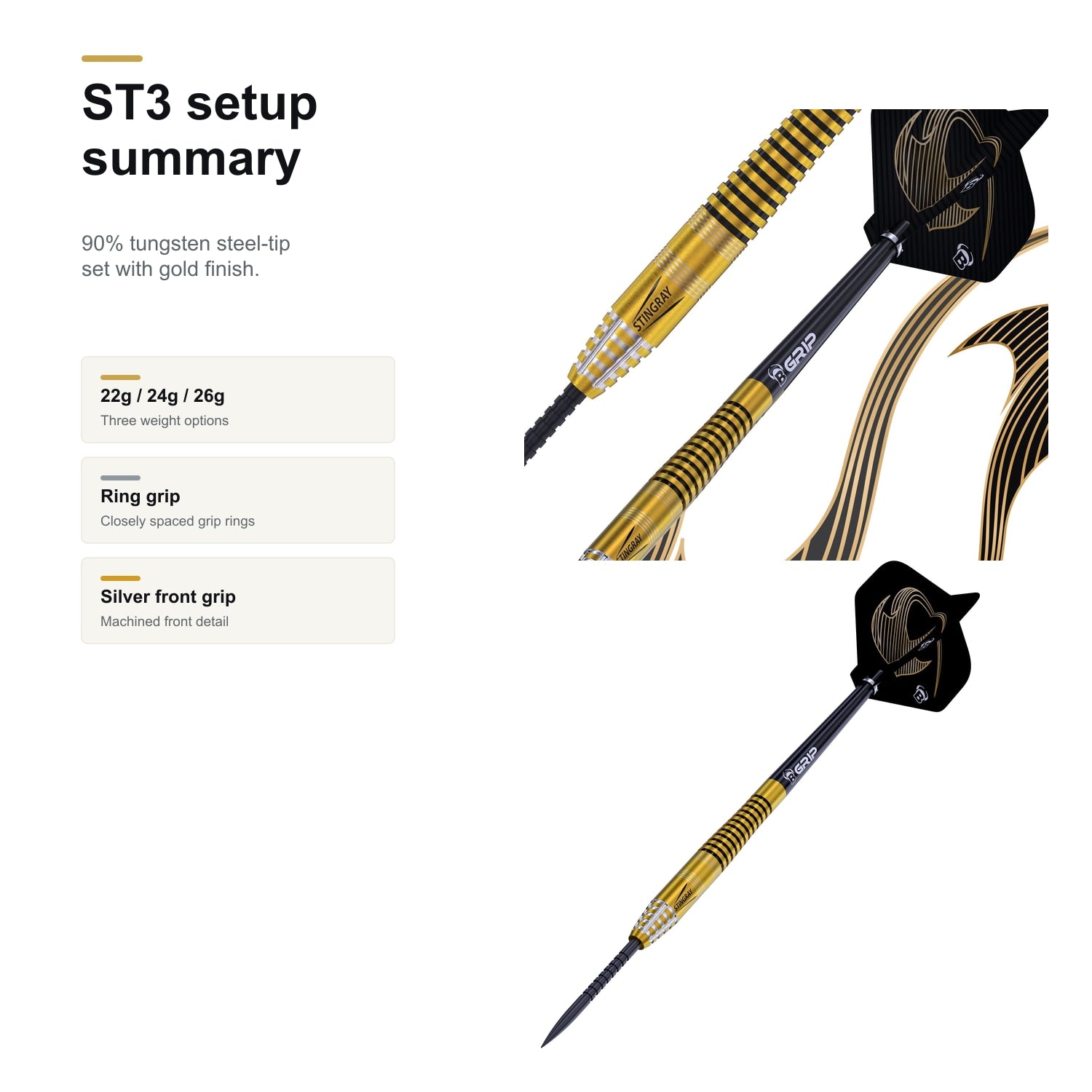 BULL'S Stingray ST3 90% setup summary