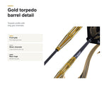 BULL'S Stingray ST4 90% gold torpedo barrel detail