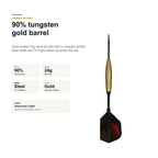 Cosmo Darts Andrew Gilding Discovery Label 90% tungsten gold profile