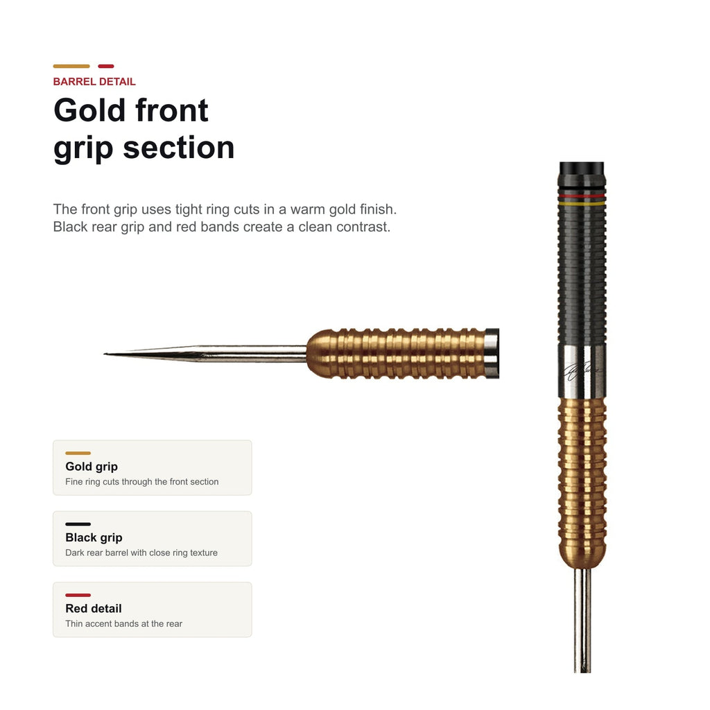 Datadart Christian Bunse 90% gold front grip detail