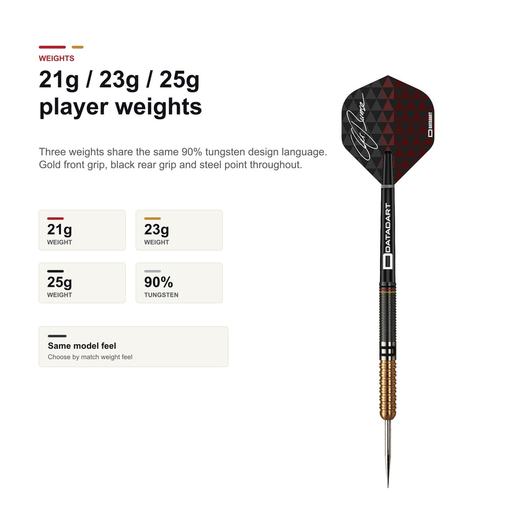 Datadart Christian Bunse 90% 21g 23g and 25g player weights