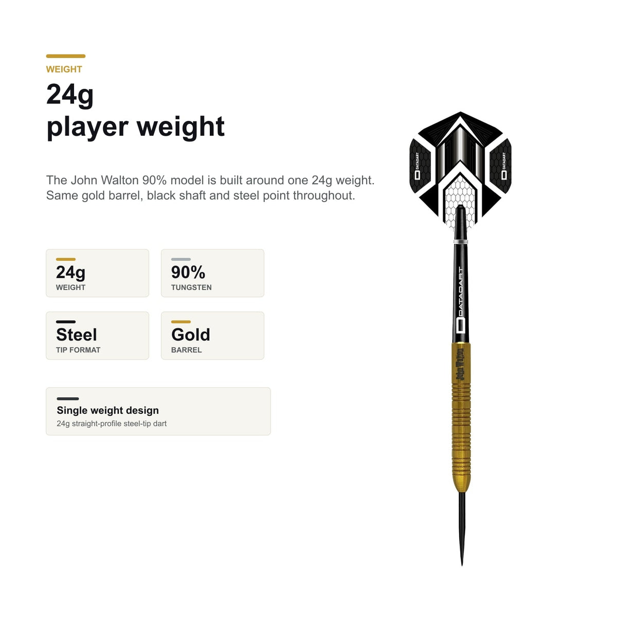 Datadart John Walton 90% 24g player weight