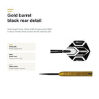 Datadart John Walton 90% gold barrel and black rear finish detail