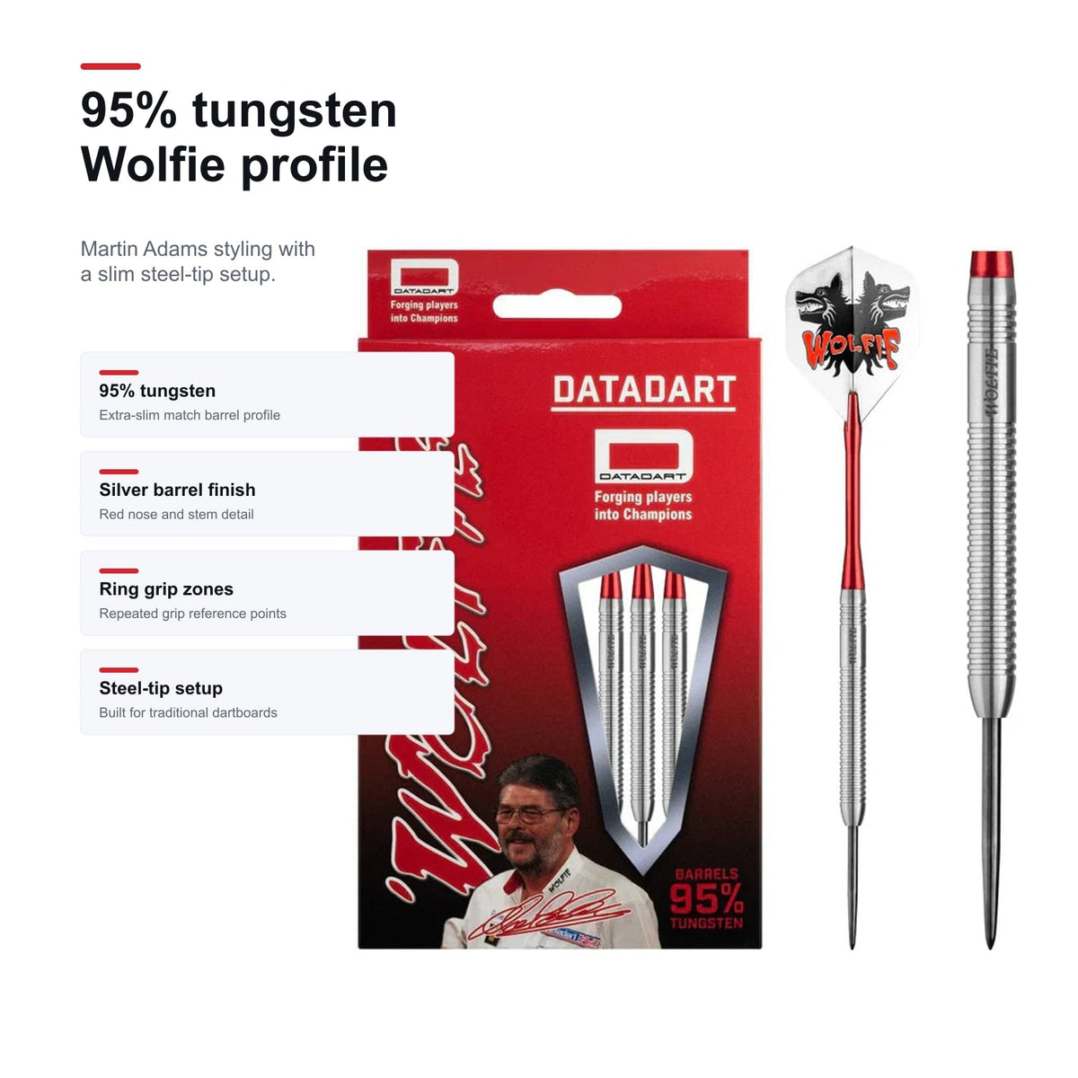 Datadart Martin Adams 95% darts tungsten Wolfie profile image