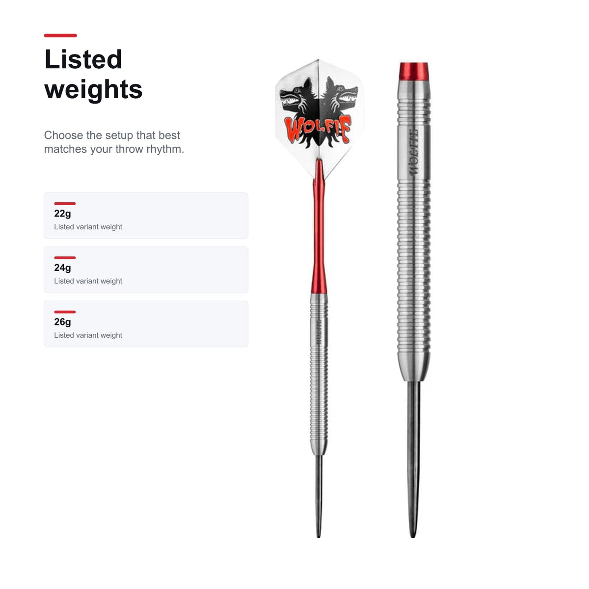Datadart Martin Adams 95% darts listed weights image