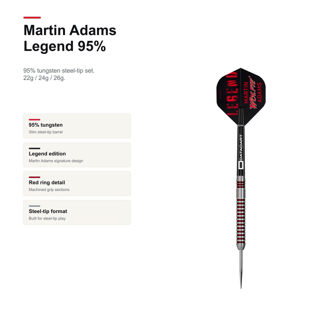 Datadart Martin Adams 95 Legend darts product profile
