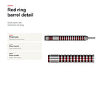 Datadart Martin Adams 95 Legend darts red ring barrel detail