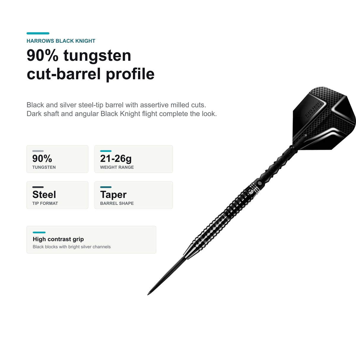 Harrows Black Knight 90% tungsten profile image