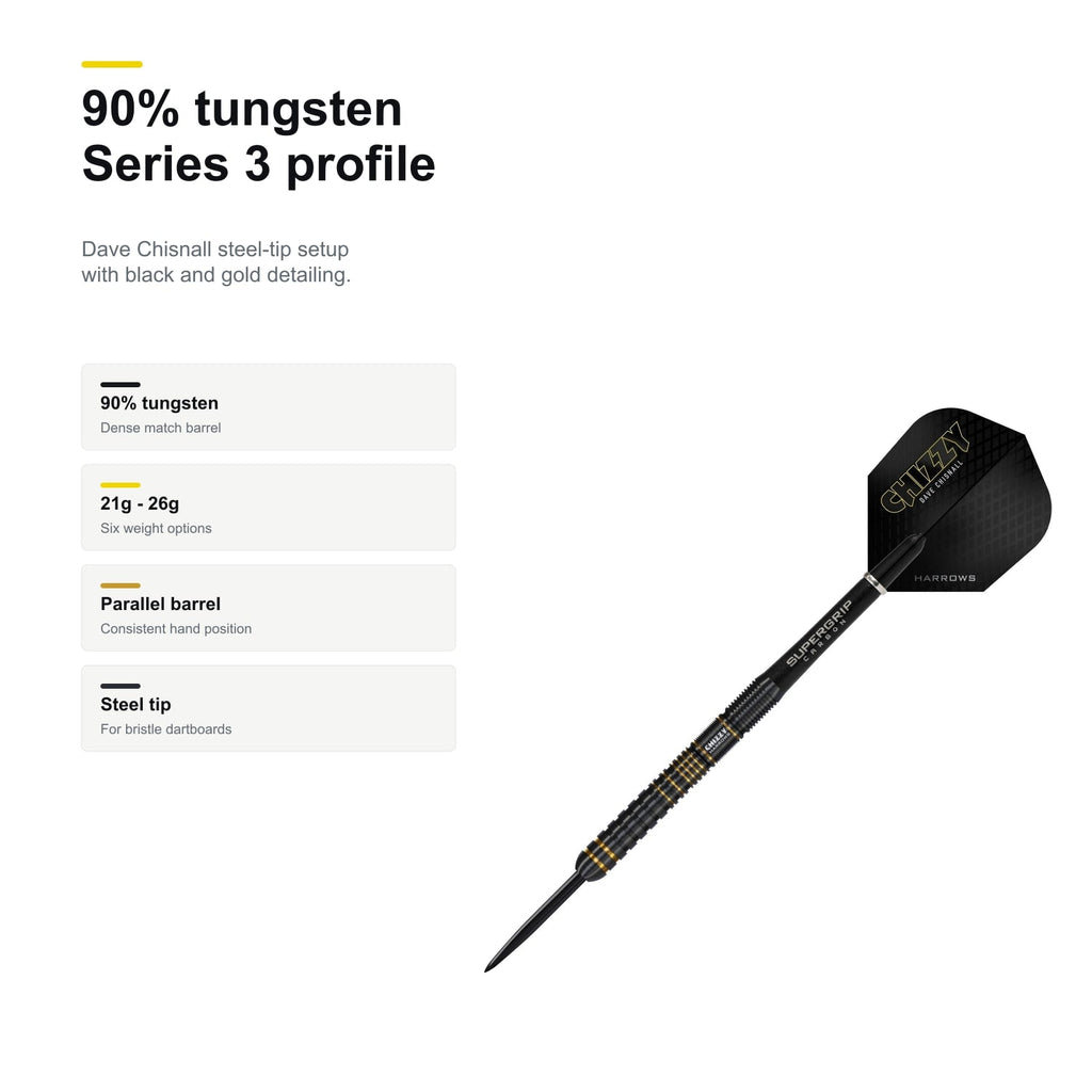 Harrows Chizzy Series 3 90% tungsten Series 3 profile