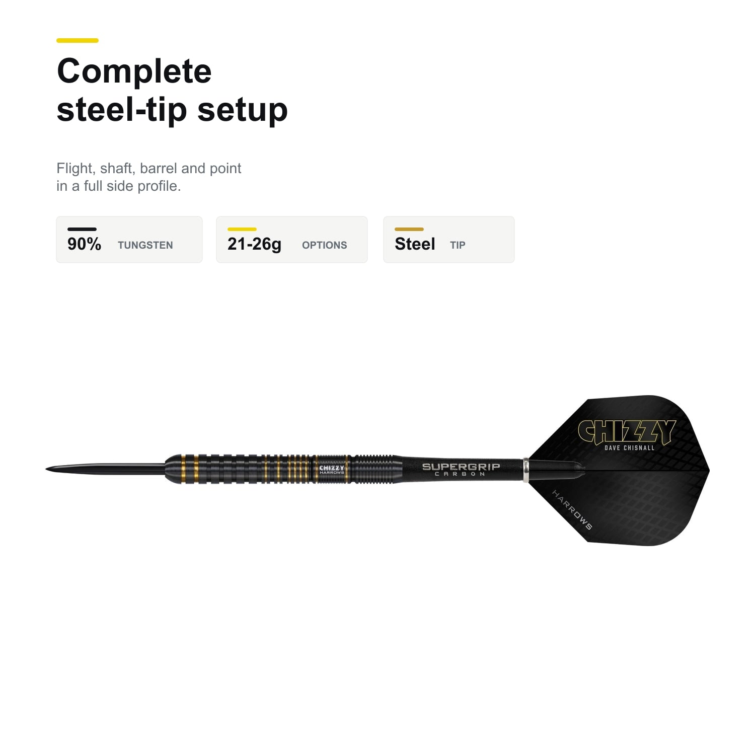 Harrows Chizzy Series 3 90% complete steel tip setup