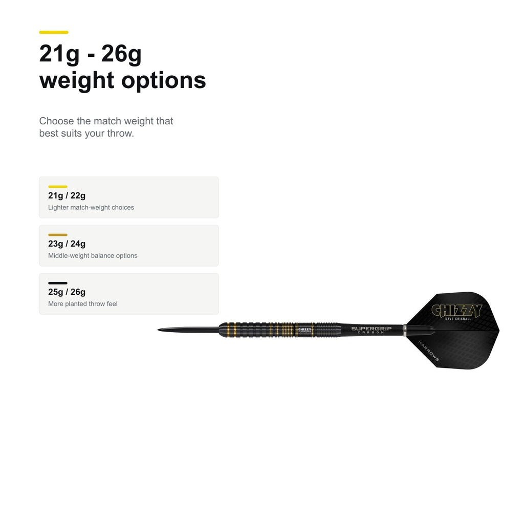 Harrows Chizzy Series 3 90% 21g to 26g weight options