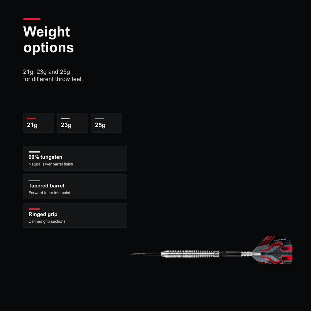 Harrows Damon Heta Natural 90% darts 21g 23g 25g options