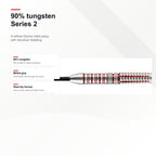 Harrows Damon Heta Series 2 90% darts tungsten detail