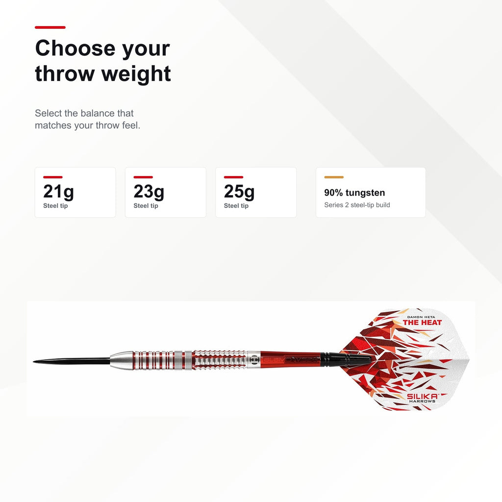 Harrows Damon Heta Series 2 90% darts weight options