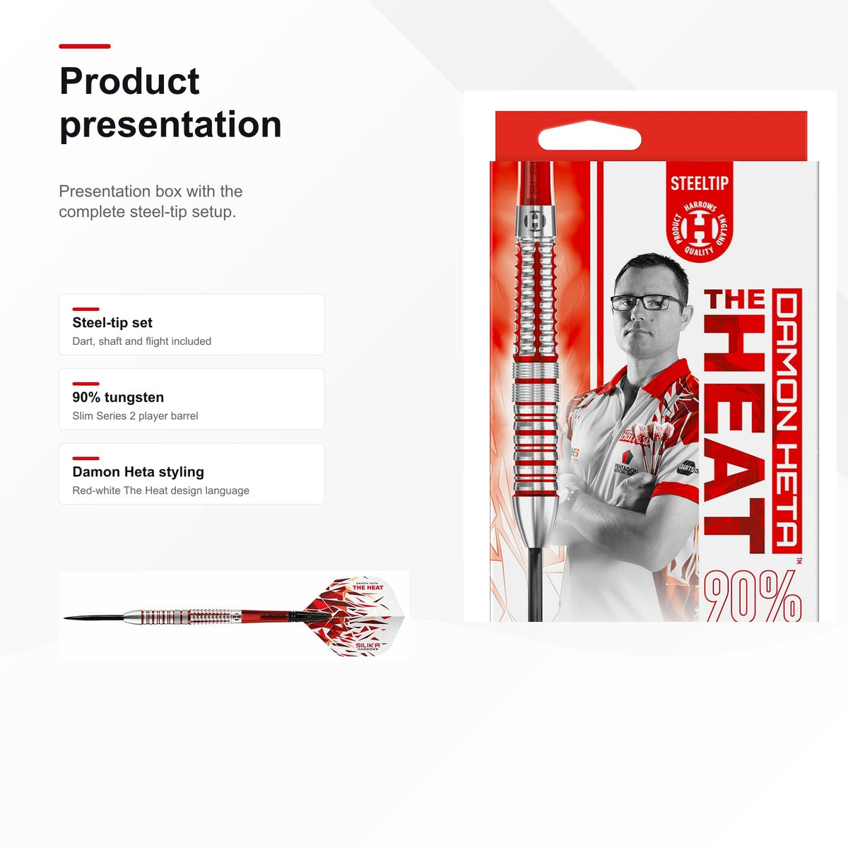 Harrows Damon Heta Series 2 90% darts product presentation