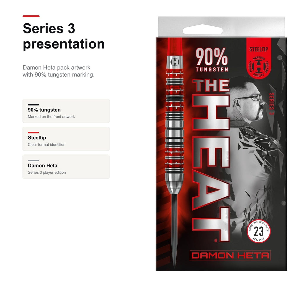 Harrows Damon Heta SERIES 3 90% darts Series 3 presentation image