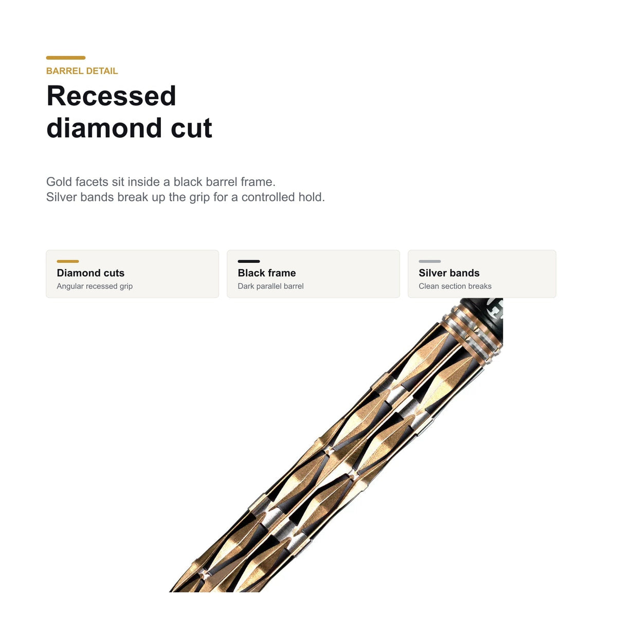 Harrows Imperial Diamond 90% recessed diamond cut barrel detail