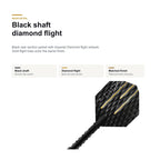 Harrows Imperial Diamond 90% black shaft and flight detail