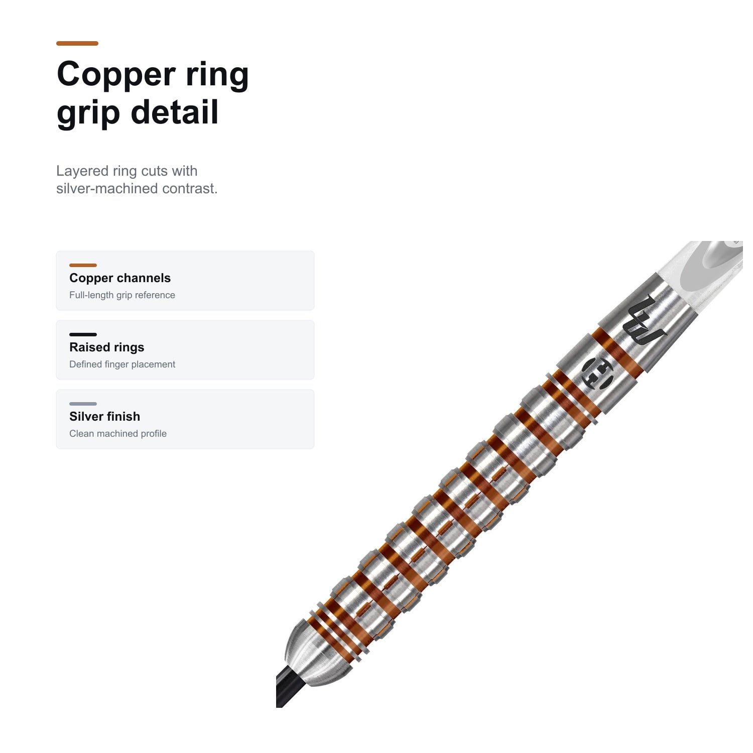 Harrows Luke Woodhouse Series 2 copper ring grip detail