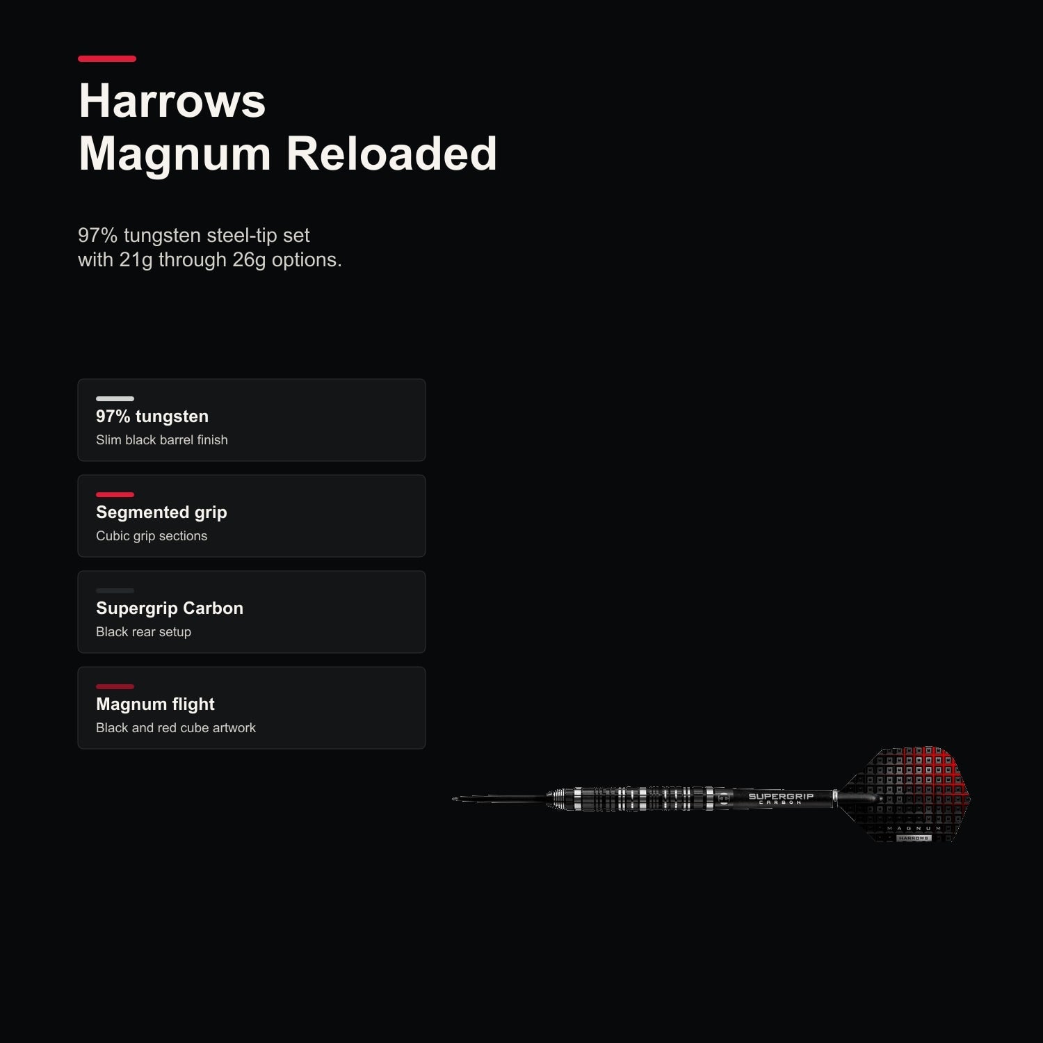 Harrows Magnum Reloaded 97% darts product profile