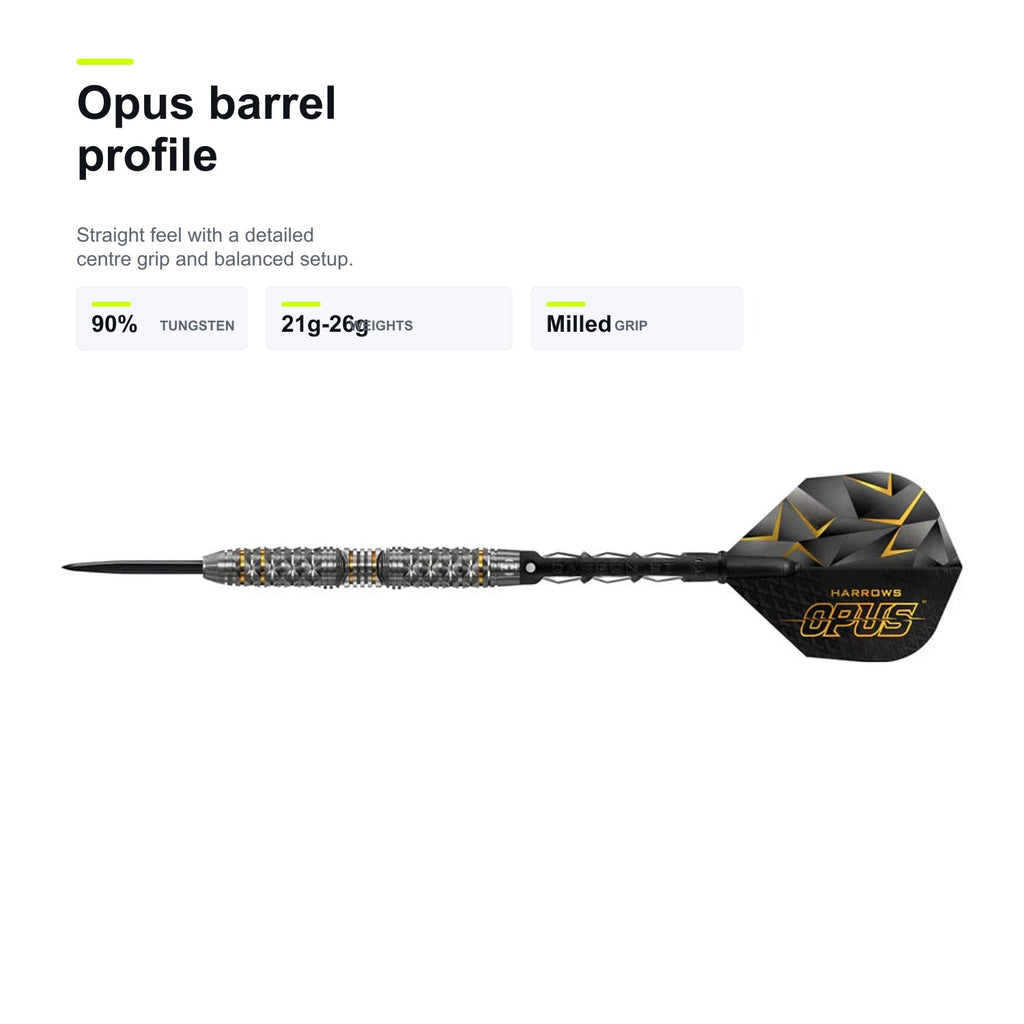 Harrows Opus 90% barrel profile image