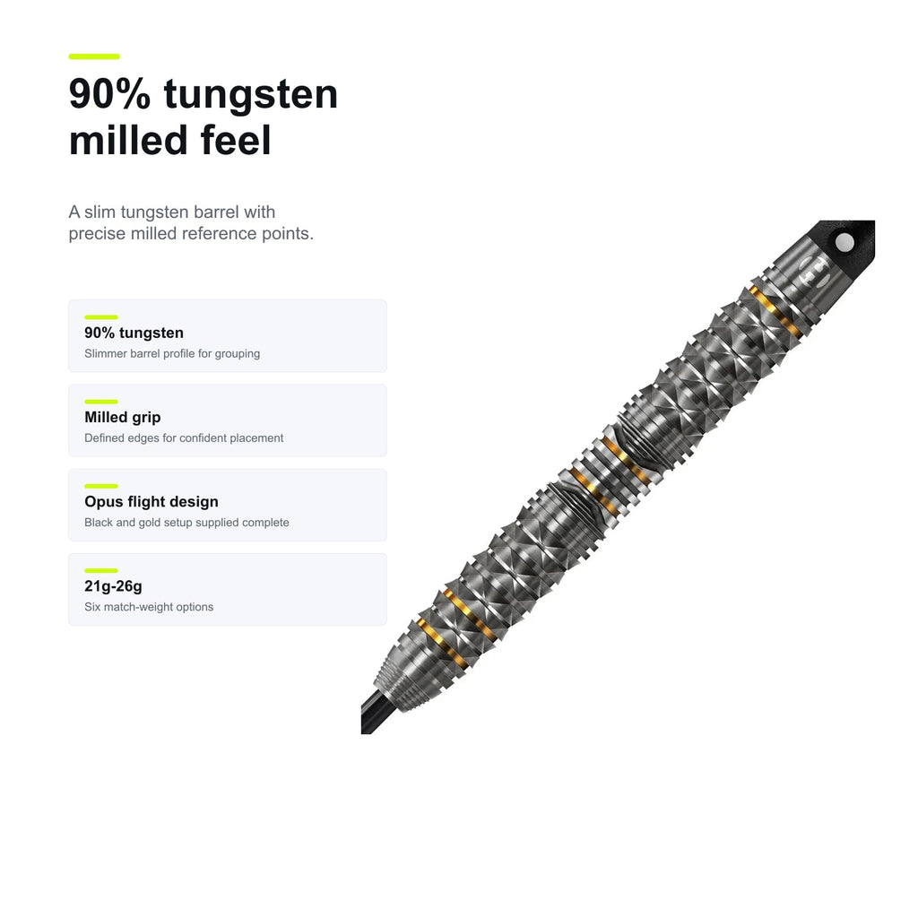 Harrows Opus 90% tungsten milled feel image