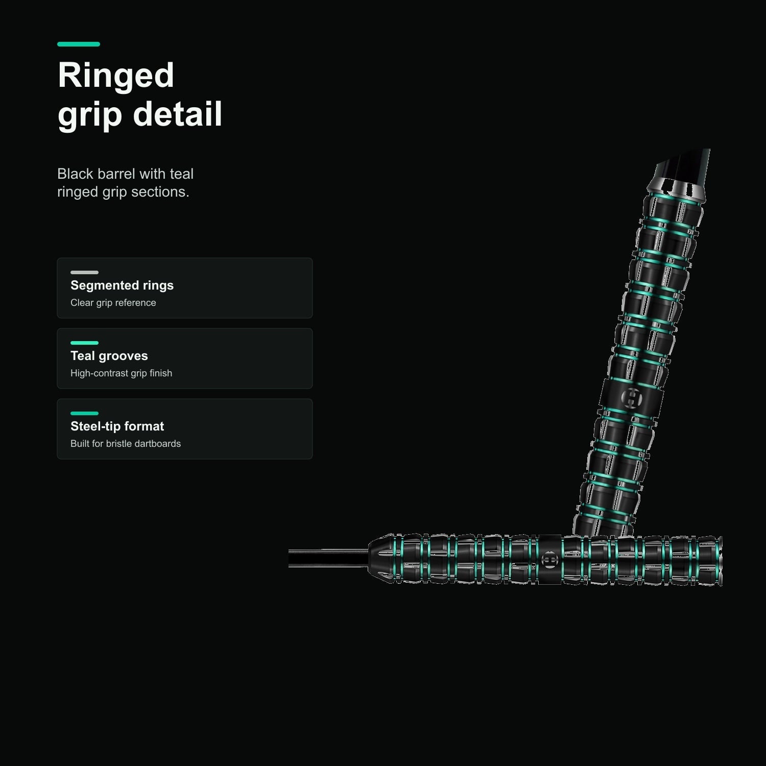 Harrows Oracle 90% ringed grip detail