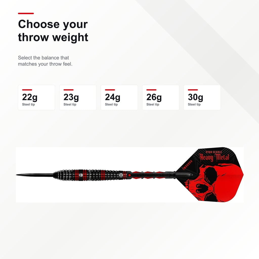 Harrows Ryan Searle 90% darts weight options