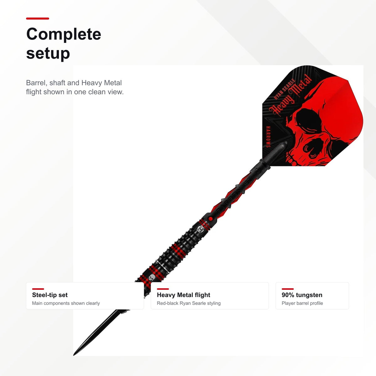 Harrows Ryan Searle 90% darts complete setup