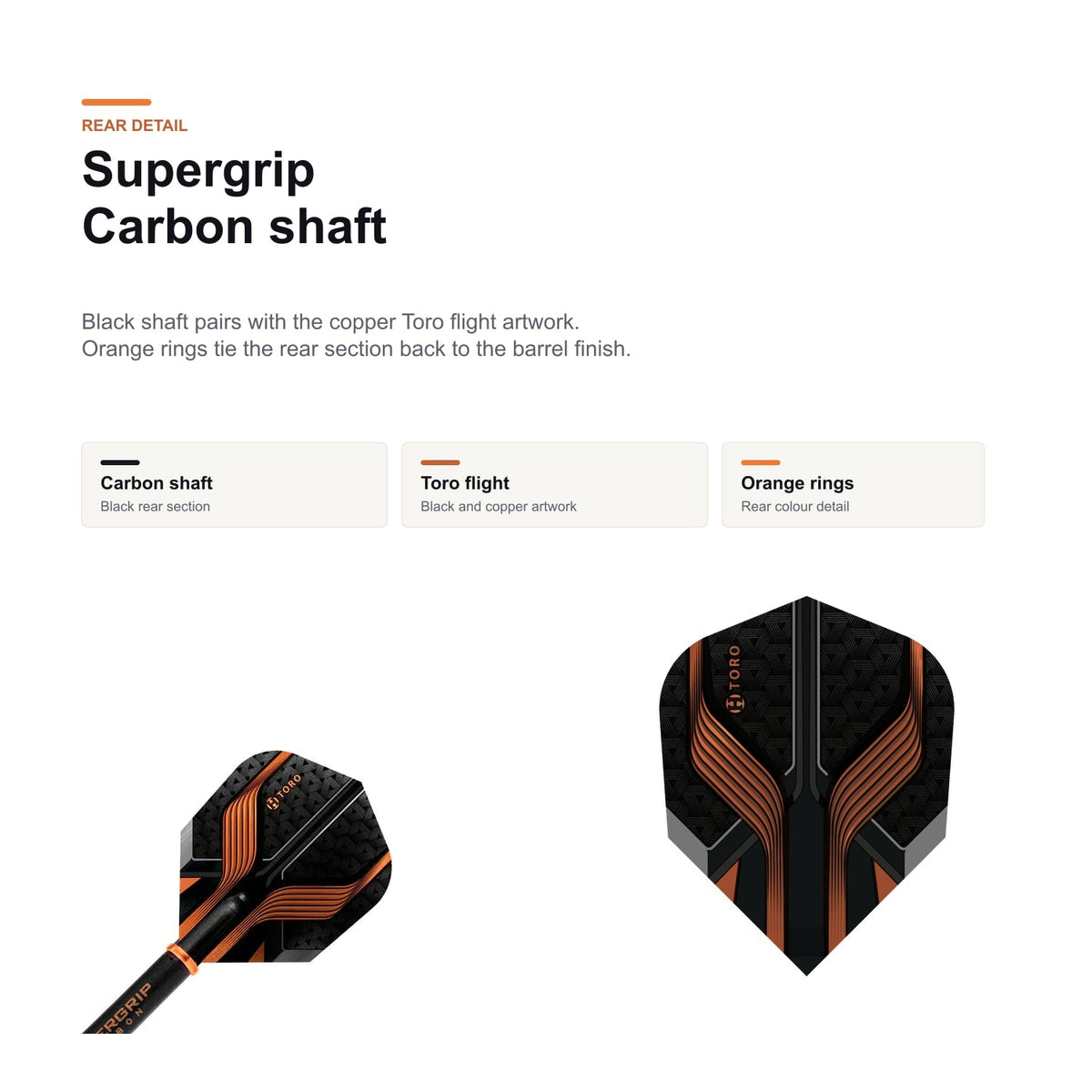 Harrows Toro 90% Supergrip Carbon and flight detail