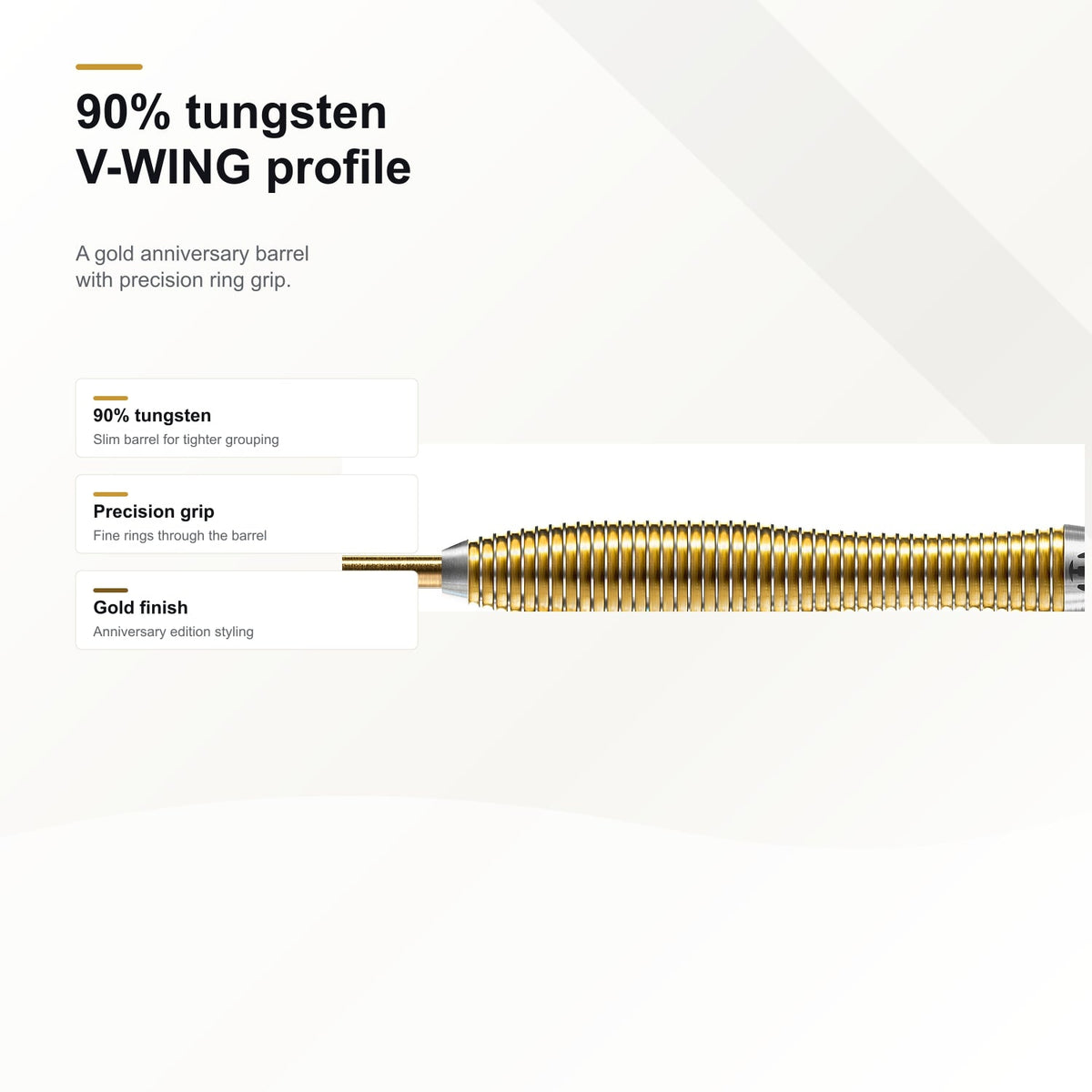 Harrows V-WING 90% darts tungsten profile