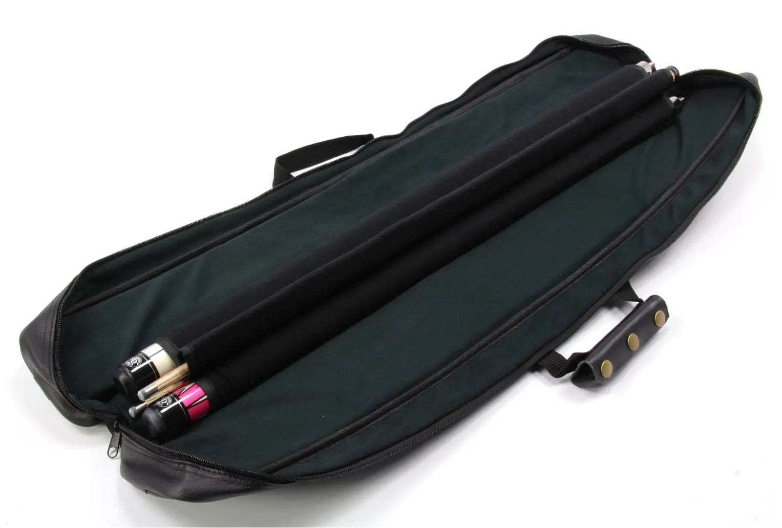 Baize Master dual soft black 2-piece cue case Cue + Case