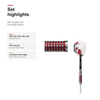 Legend Lisa Ashton The Lancashire Rose 90% darts set highlights