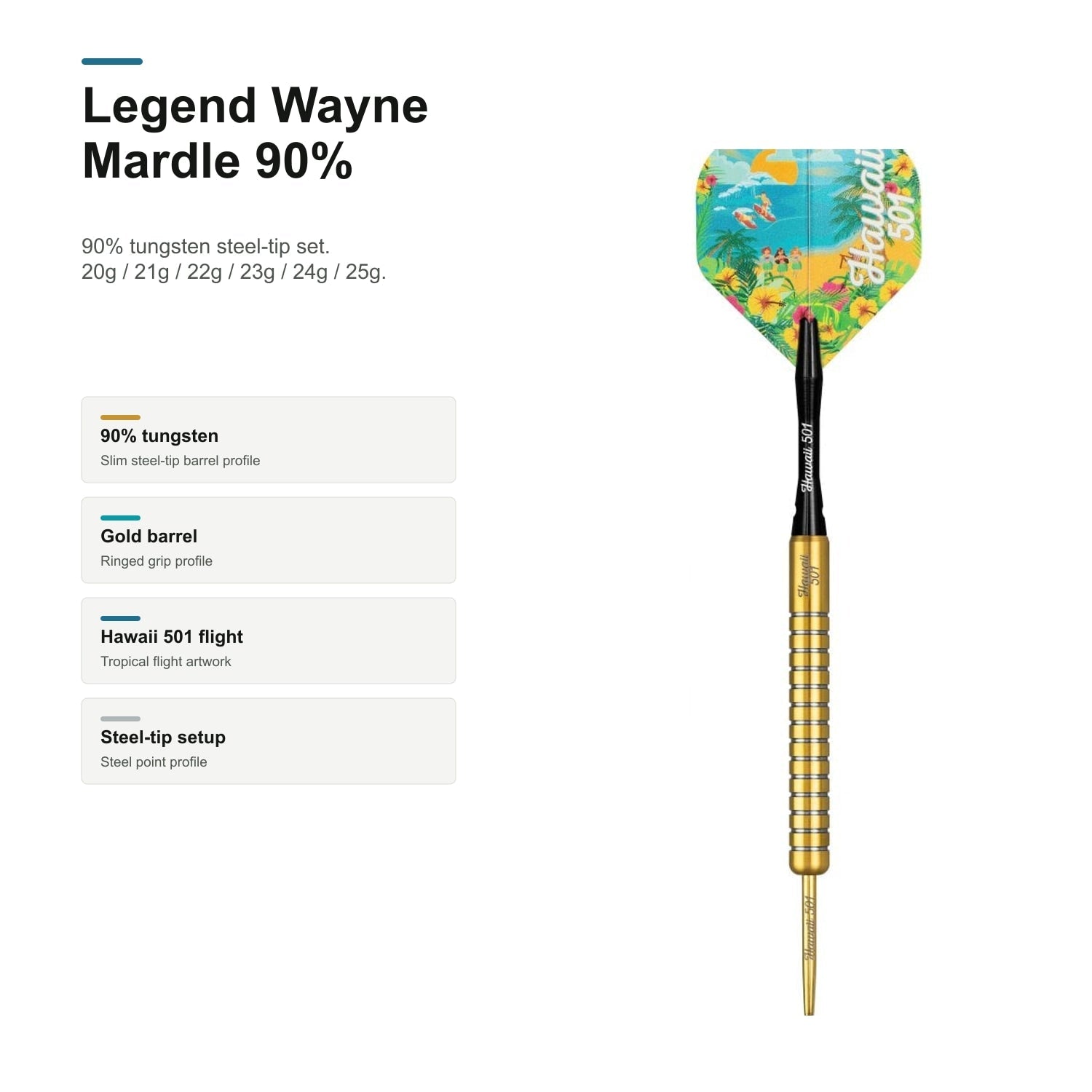 Legend Wayne Mardle 90% darts product profile