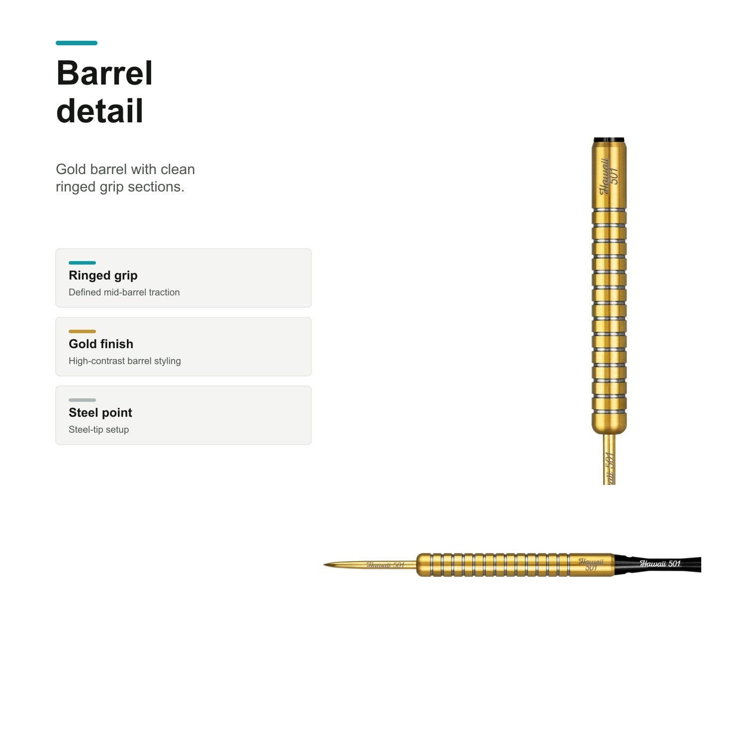Legend Wayne Mardle 90% darts gold barrel detail