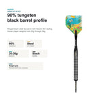 Legend Wayne Mardle Hawaii 501 Black 90% tungsten barrel profile