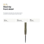 Loxley Boulder 90% steel tip front detail