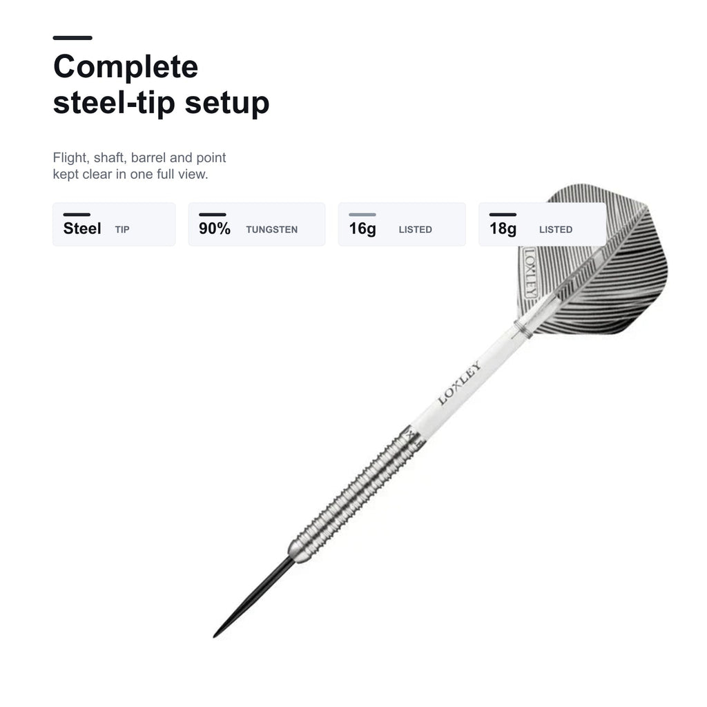 Loxley Featherweight Black complete steel-tip setup image