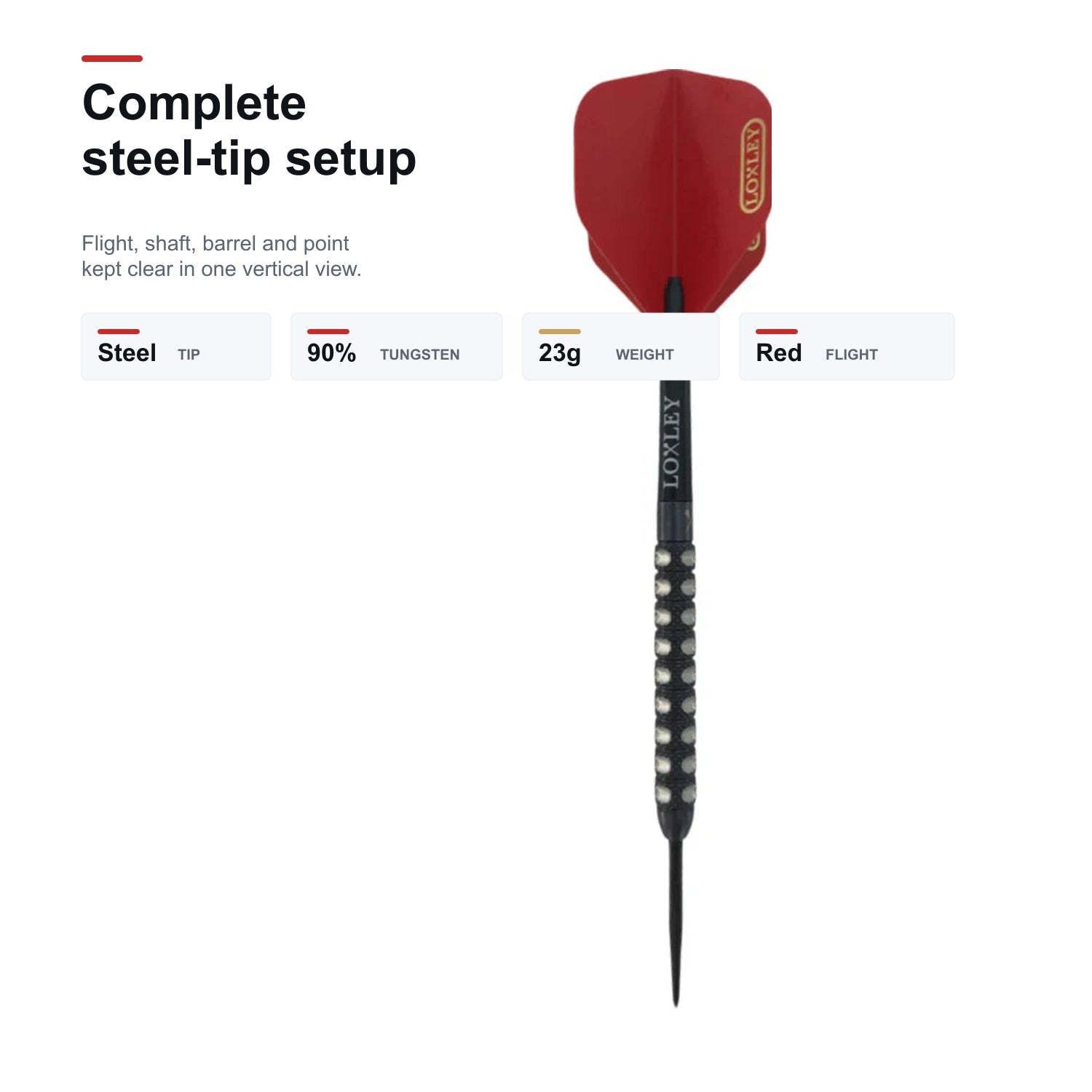 Loxley Katana 90% complete steel-tip setup image