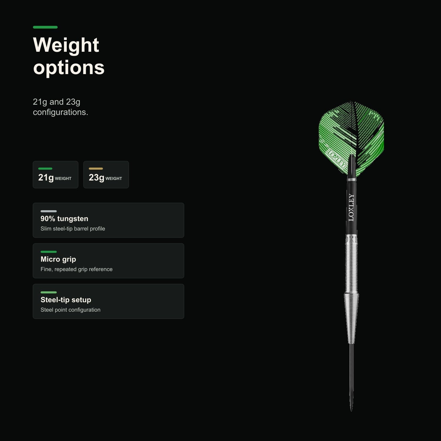 Loxley Robin Model II Micro Grip 90% weight options