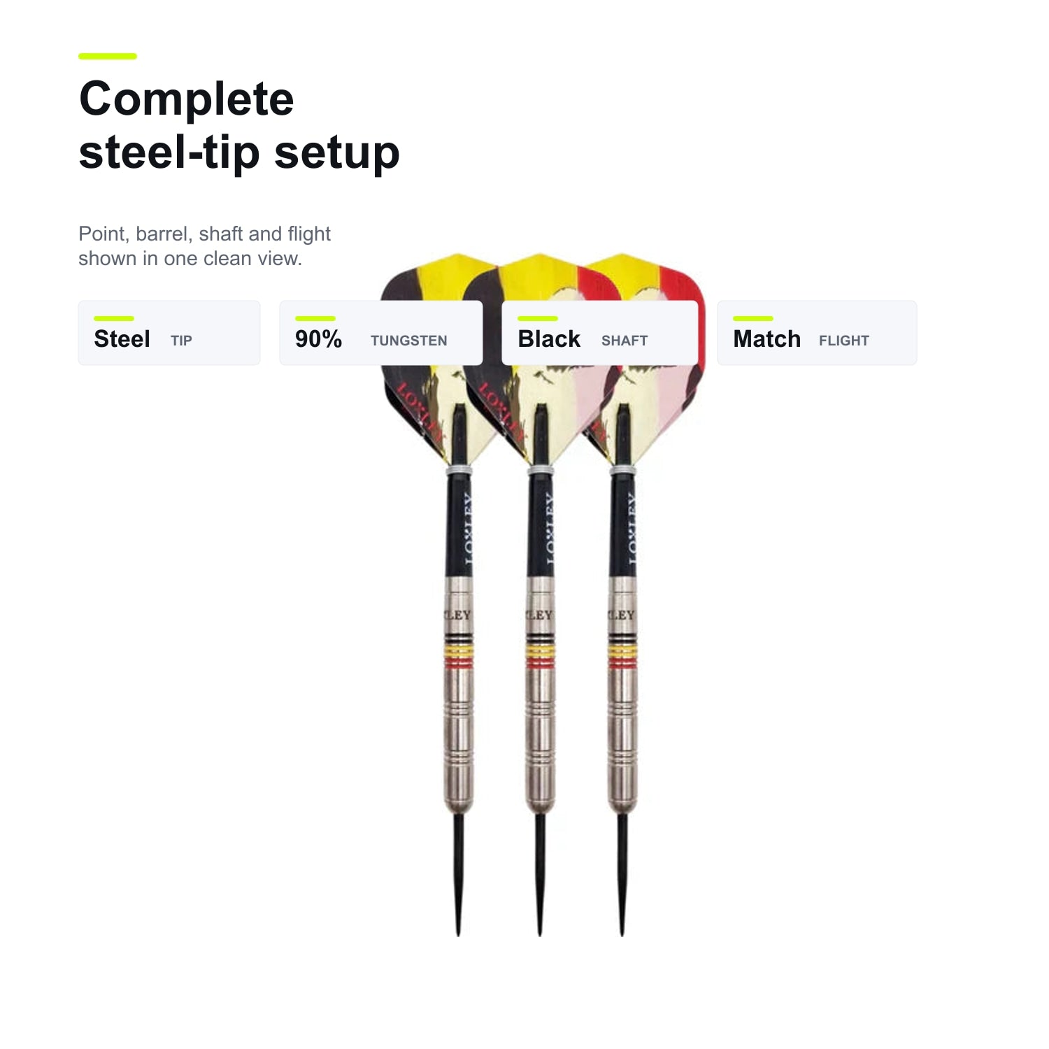 Loxley Ronny Huybrechts Match 90% complete steel-tip setup image