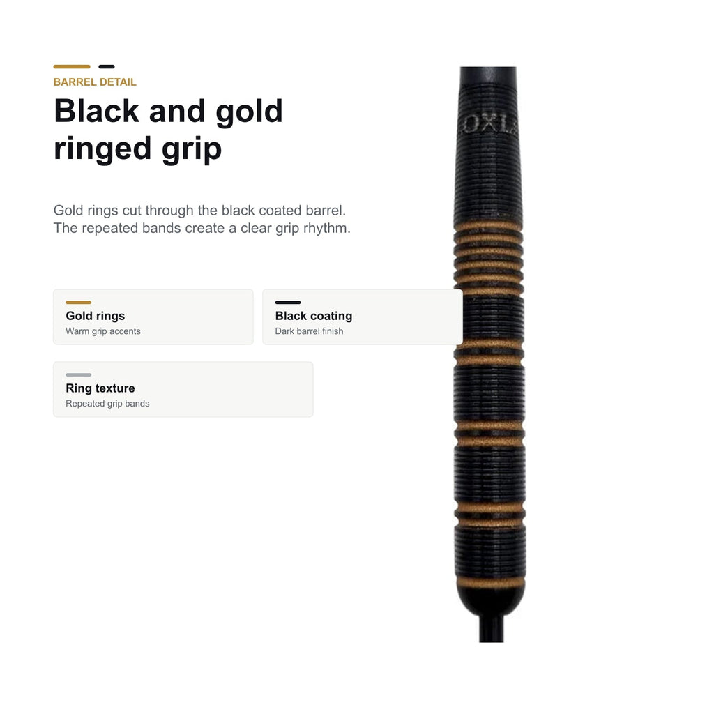 Loxley Ronny Huybrechts Rebel Edition 90% black and gold ringed grip image