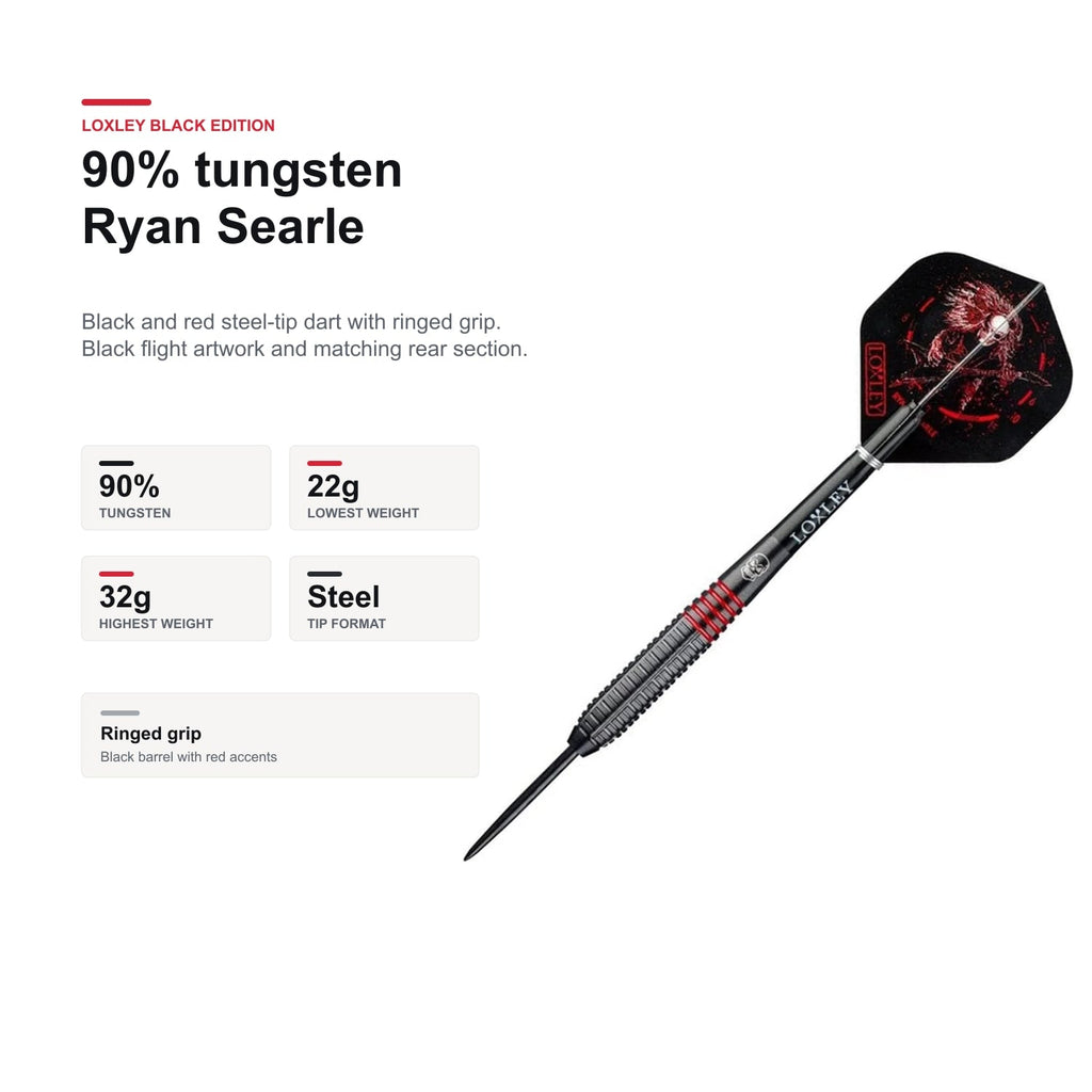Loxley Ryan Searle Black 90% darts profile