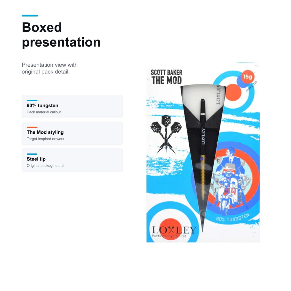 Loxley Scott Baker The Mod 90% boxed presentation image