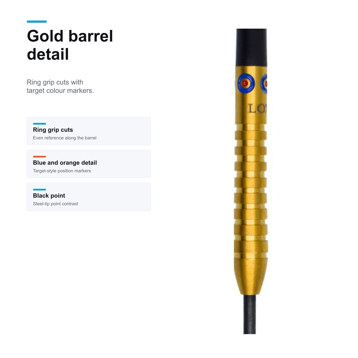 Loxley Scott Baker The Mod 90% gold barrel detail image