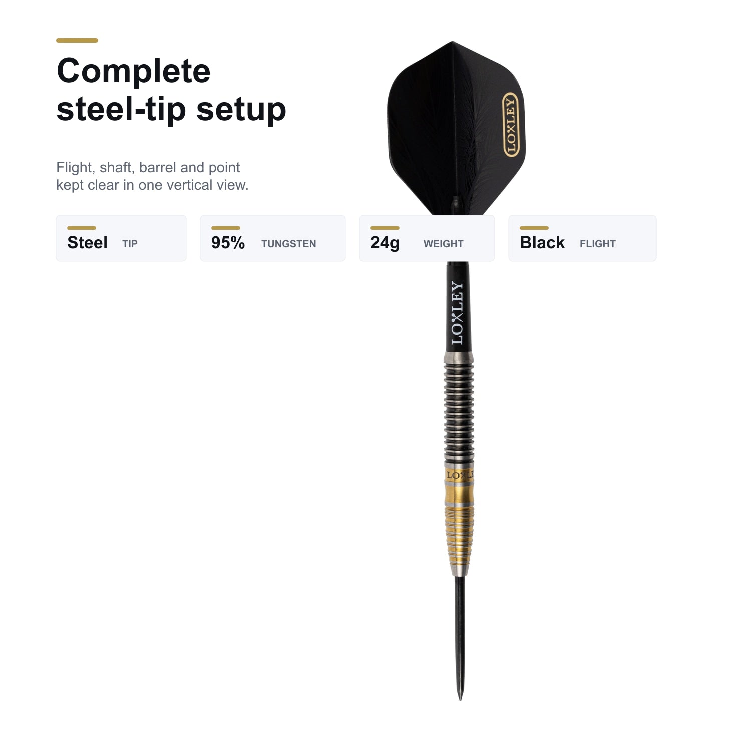 Loxley The Notorious 95% complete steel-tip setup image